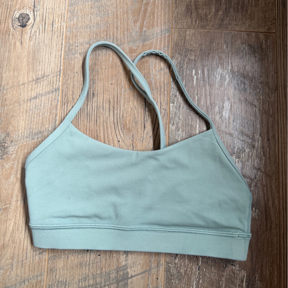 Sage Green Lululemon Power Y Sports Bra